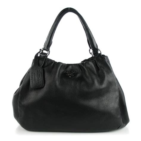 PRADA Deerskin Shoulder Bag Black 103289 